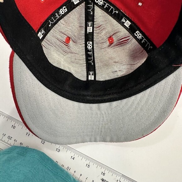 Vintage Los Angeles Clippers Red Twins Hat Cap Throwback Retro Logo Size 7 - Picture 4 of 5